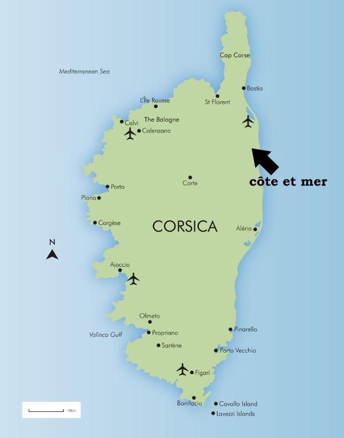Cote Et Mer - Appartement Haut Standing Dans Villa Avec Piscine Et Vue Mer Taglio-Isolaccio Екстериор снимка