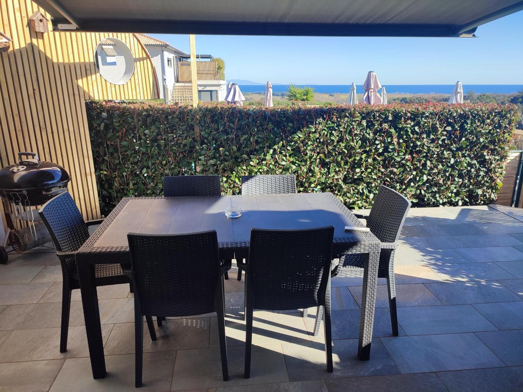 Cote Et Mer - Appartement Haut Standing Dans Villa Avec Piscine Et Vue Mer Taglio-Isolaccio Екстериор снимка